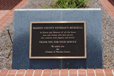 Warren County Veterans Monument image. Click for full size.