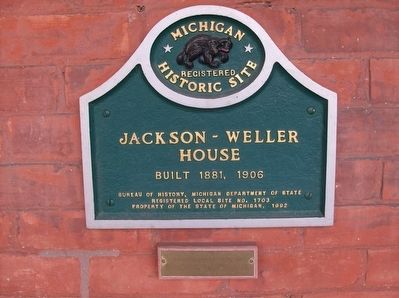 Jackson - Weller House Marker. Click for full size. Jackson - Weller House Marker image. Click for full size.