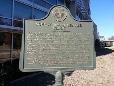Schusterman Center Clinic Marker (side 1) image. Click for full size.