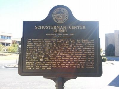 Schusterman Center Clinic Marker (side 2) image. Click for full size.