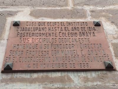 Instituto Guadalupano additional marker image. Click for full size.