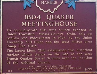 1804 Quaker Meeting House Marker image. Click for full size.