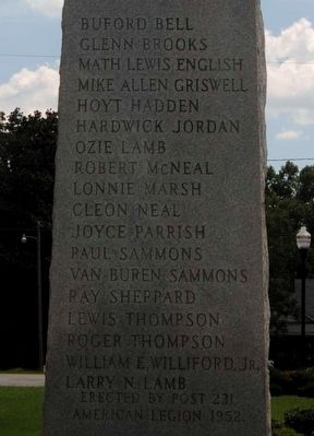 Glascock County Veterans Monument - List of Names. Click for full size. Glascock County Veterans Monument - List of Names image. Click for full size.