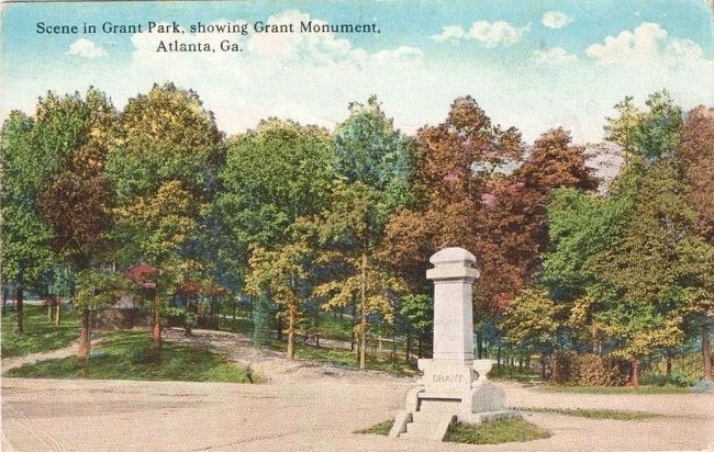 <i>Scene in Grant Park, Showing Grant Monument, Atlanta, Ga.</i> image. Click for full size.