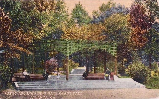 <i>Rustic Arch, Waiting Gate, Grant Park, Atlanta, Ga.</i> image. Click for full size.