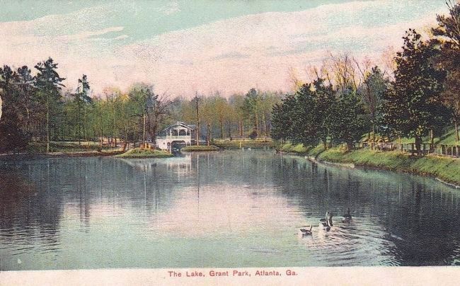 <i>The Lake, Grant Park, Atlanta, Ga.</i> image. Click for full size.