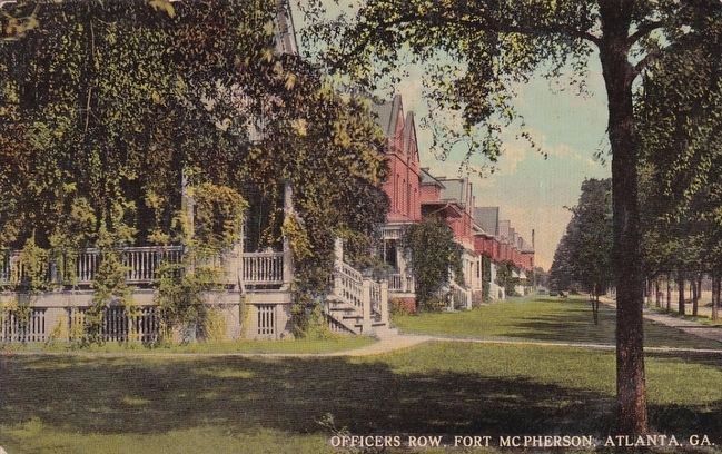 <i>Officers Row, Fort McPherson, Atlanta, Ga.</i> image. Click for full size.