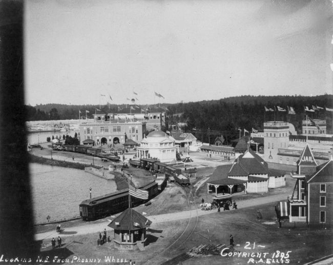 Atlanta Cotton Exposition: <i>Looking N.E. from Phoenix Wheel</i> image. Click for full size.