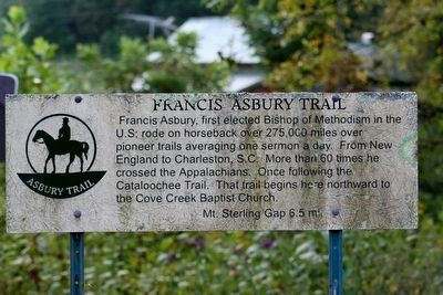 Francis Asbury Trail Marker. Click for full size. Francis Asbury Trail Marker image. Click for full size.