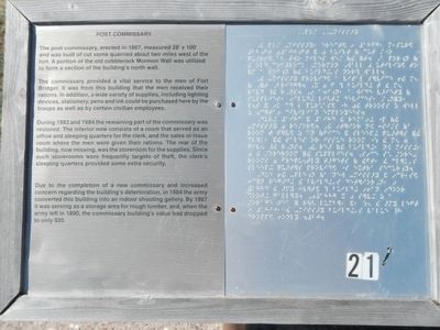 Post Commissary Marker image. Click for full size.