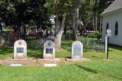 Henry William Munson, Major James Peckham Caldwell, and Gulf Prairie Markers image. Click for full size.