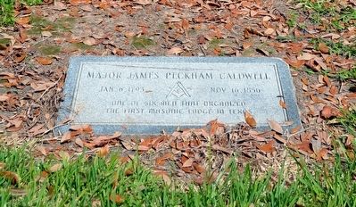 Headstone next to Major James Peckham Caldwell Marker image. Click for full size.