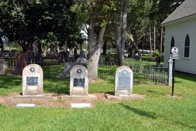 Henry William Munson, Major James Peckham Caldwell, and Gulf Prairie Markers image. Click for full size.