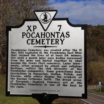 Pocahontas Cemetery Marker image. Click for full size.