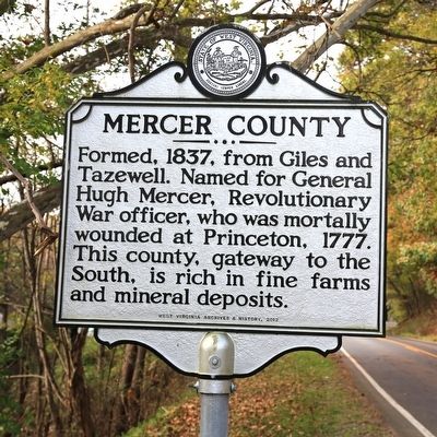 West Virginia / Mercer County Marker. Click for full size. West Virginia / Mercer County Marker image. Click for full size.