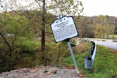 Engagement at Falls Mills Marker. Click for full size. Engagement at Falls Mills Marker image. Click for full size.