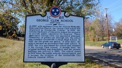 George Clem School Marker image. Click for full size.