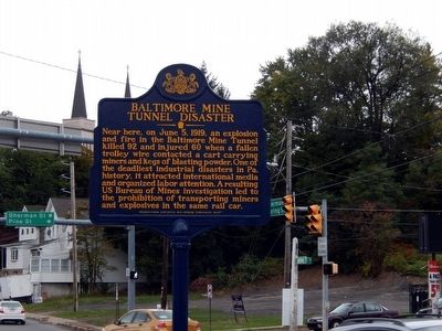 Baltimore Mine Tunnel Disaster Marker image. Click for full size.
