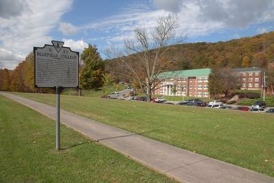 Bluefield College Marker and East River Hall image. Click for full size.