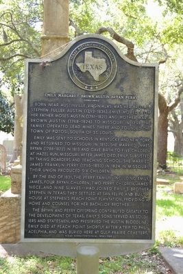 Emily Margaret Brown Austin Bryan Perry Marker. Click for full size. Emily Margaret Brown Austin Bryan Perry Marker image. Click for full size.