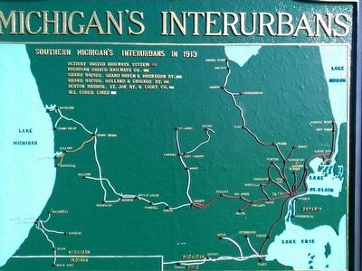 Michigan's Interurbans Marker image. Click for full size.