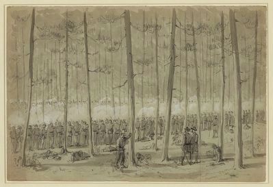 The battle of Darby Town Road. Click for full size. The battle of Darby Town Road image. Click for full size.