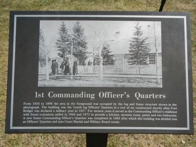 1st Commanding Officer's Quarters Marker image. Click for full size.