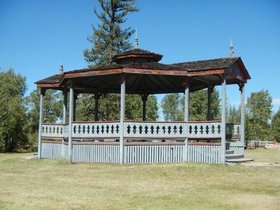 Bandstand located on the Fort Bridger parade ground image. Click for full size.