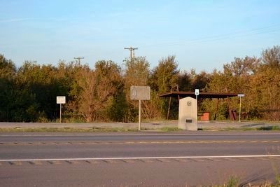 The Texas 36th Division Memorial Highway<br>and Bryant Station Markers. Click for full size. The Texas 36th Division Memorial Highway<br>and Bryant Station Markers image. Click for full size.