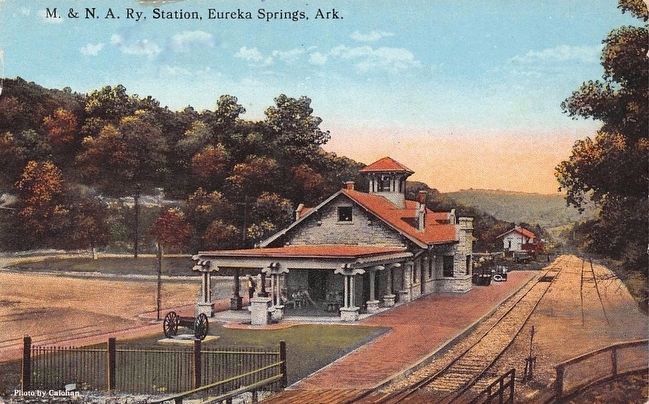 <i>M. & N.A. Ry. Station, Eureka Springs, Ark.</i> image. Click for full size.