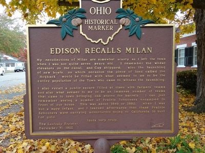 Edison Recalls Milan Marker image. Click for full size.