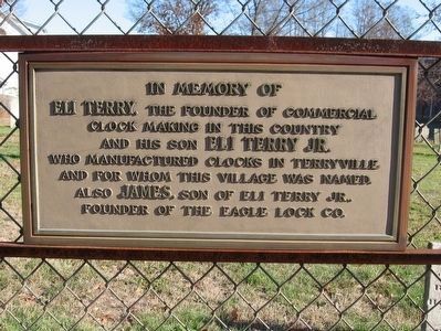 Marker on the Gate of The Old Terryville Cemetery image. Click for full size.