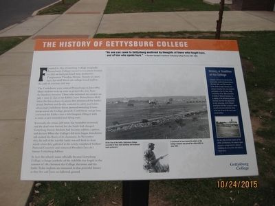 The History of Gettysburg College Marker image. Click for full size.