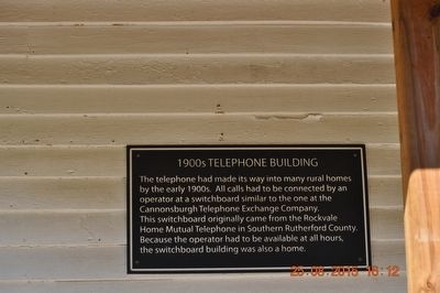 1900s Telephone Building Marker. Click for full size. 1900s Telephone Building Marker image. Click for full size.