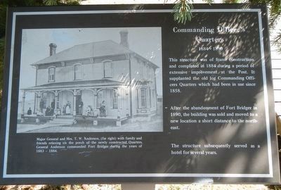 Commanding Officer's Quarters Marker. Click for full size. Commanding Officer's Quarters Marker image. Click for full size.