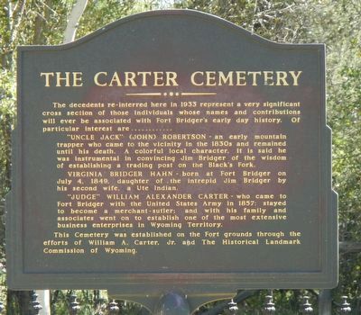 The Carter Cemetery Marker image. Click for full size.