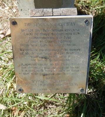 The Lincoln Highway Marker. Click for full size. The Lincoln Highway Marker image. Click for full size.