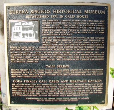 Eureka Springs Historical Museum Marker. Click for full size. Eureka Springs Historical Museum Marker image. Click for full size.