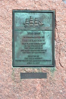 The Texas Navy Marker image. Click for full size.