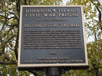 Johnson's Island Civil War Prison Marker image. Click for full size.