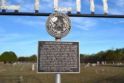 Silver Valley Cemetery Marker image. Click for full size.