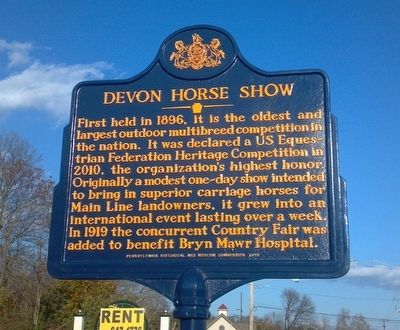 Devon Horse Show Marker. Click for full size. Devon Horse Show Marker image. Click for full size.