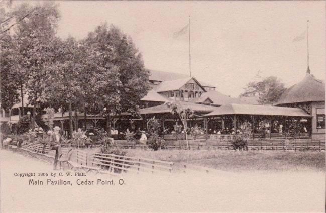 <i>Main Pavilion, Cedar Point, O.</i> image. Click for full size.