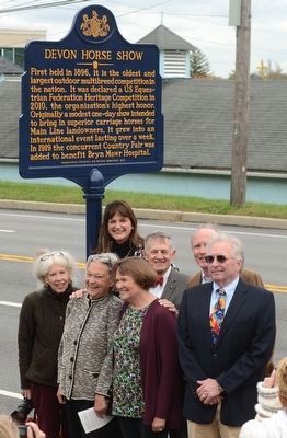 Placing of the Devon Horse Show Marker image. Click for full size.