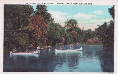 <i>Canoeing on Beautiful Lagoons, Cedar Point-on-Lake Erie</i> image. Click for full size.