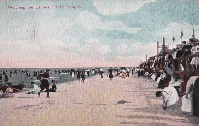 <i>Watching the Bathers, Cedar Point, O.</i> image. Click for full size.