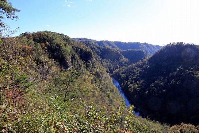 Late Afternoon View of Russell Fork Gorge from Mill Rock Point Overlook image. Click for full size.