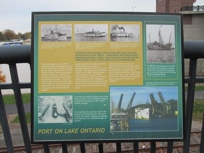 Port on Lake Ontario Marker image. Click for full size.