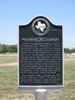 Bradbury Settlement Marker image. Click for full size.