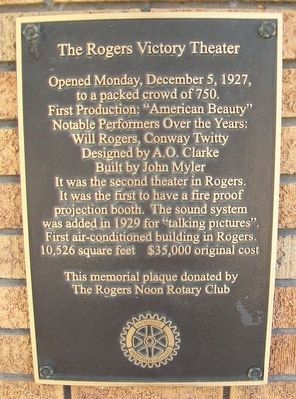 Victory Theater Marker. Click for full size. Victory Theater Marker image. Click for full size.